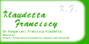 klaudetta franciscy business card